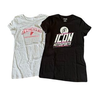 2 Icon Motorsports ladies t shirts slim fit